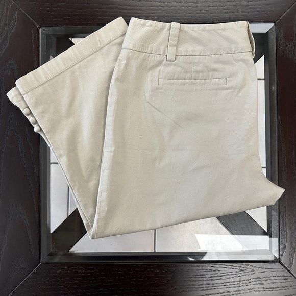 **ANN TAYLOR* Petite Tan Cropped Pants Size 8P - Picture 1 of 7